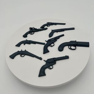 1957 Kellogg's Frosted Flakes Full Set of 8 Famous Guns of The West Cereal Prem